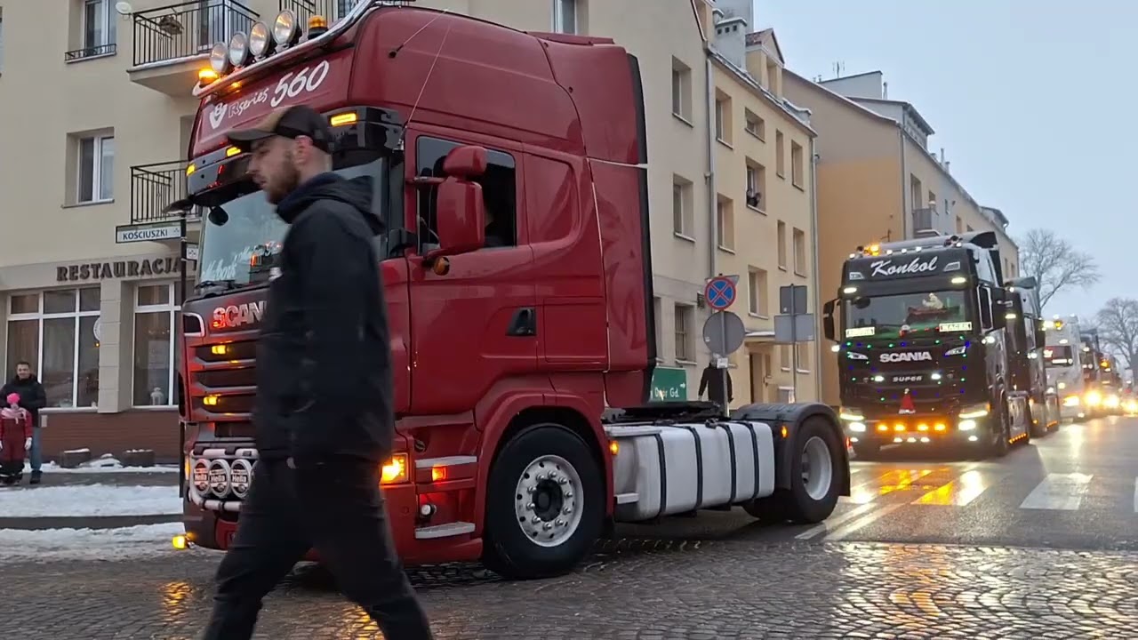 Konwój Mikołajkowy Ciężarówek - Nowy Staw - 09.12.2023r.
