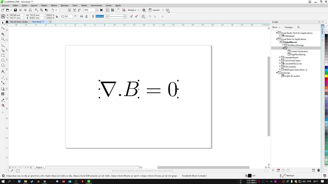 Digite suas equações em Latex no Corel Draw