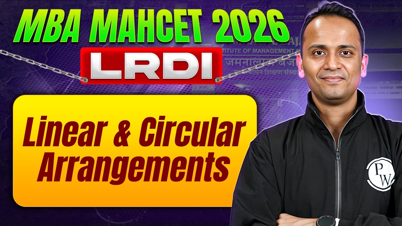 MBA MAHCET Preparation 2026  | Linear & Circular Arrangements | MBA Wallah