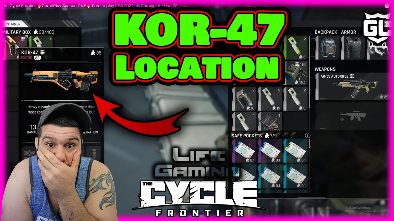 KOR-47 Best Gun Location / lucky exotic pull!🤯😲  #️⃣GamingLife  -The cycle frontier