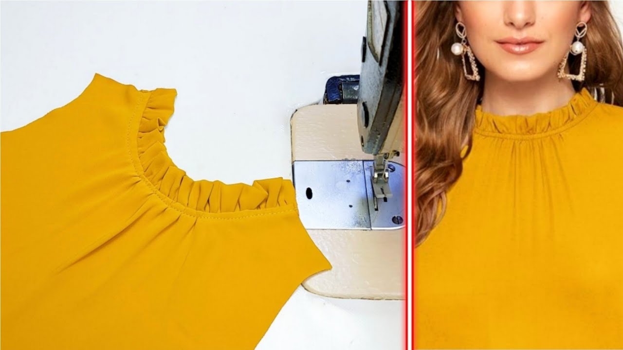 Easy Sewing Technique for Beginners | Basic Boat Neck Design with Ruffle