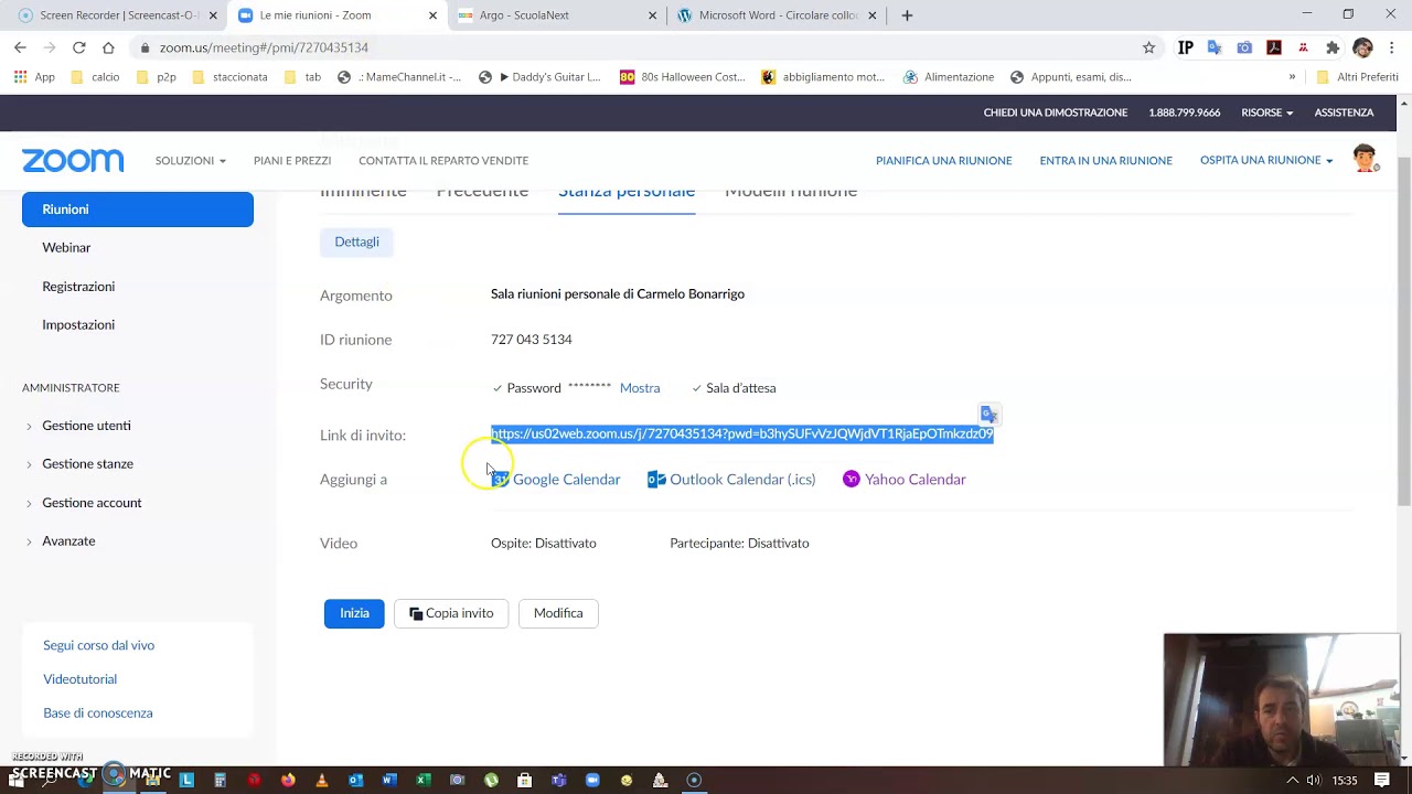 Tutorial Argo: impostare il giorno per il colloquio con le famiglie