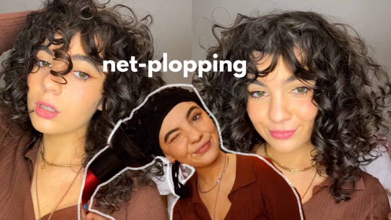 Trying NETPLOPPING on my 2c/3a wavy and curly hair!