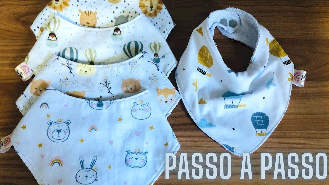 Jeito mais fácil de fazer  babador Bandana | Passo a Passo fácil