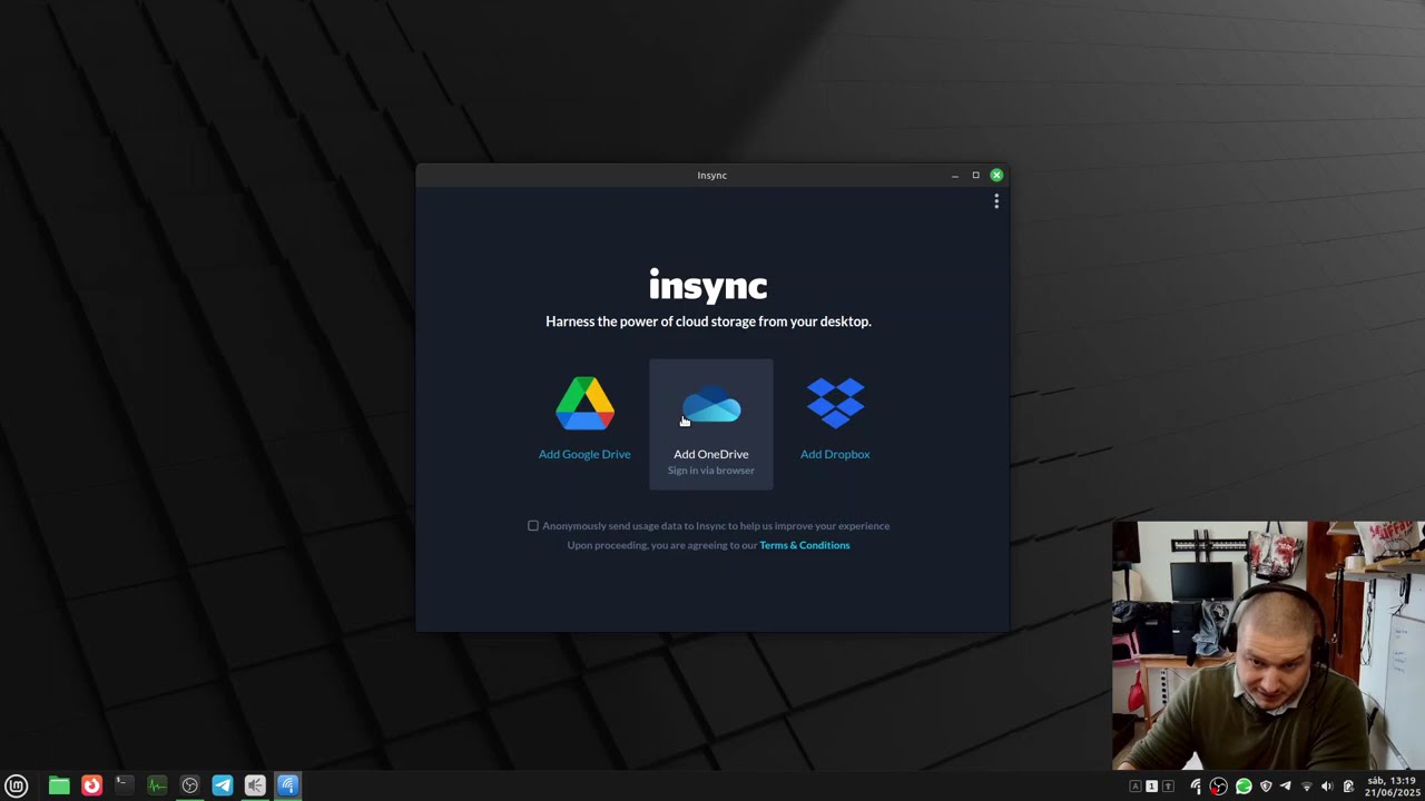 Curso Linux Mint: Insync (Onedrive sync app) instalação e configuração #20