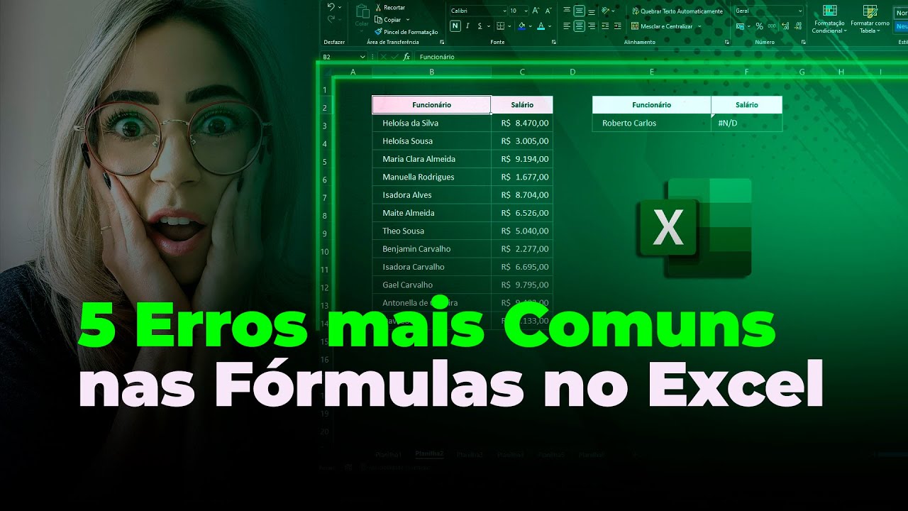 Os 5 Erros mais Comuns nas F&oacute;rmulas no Excel e Como Resolv&ecirc;-los