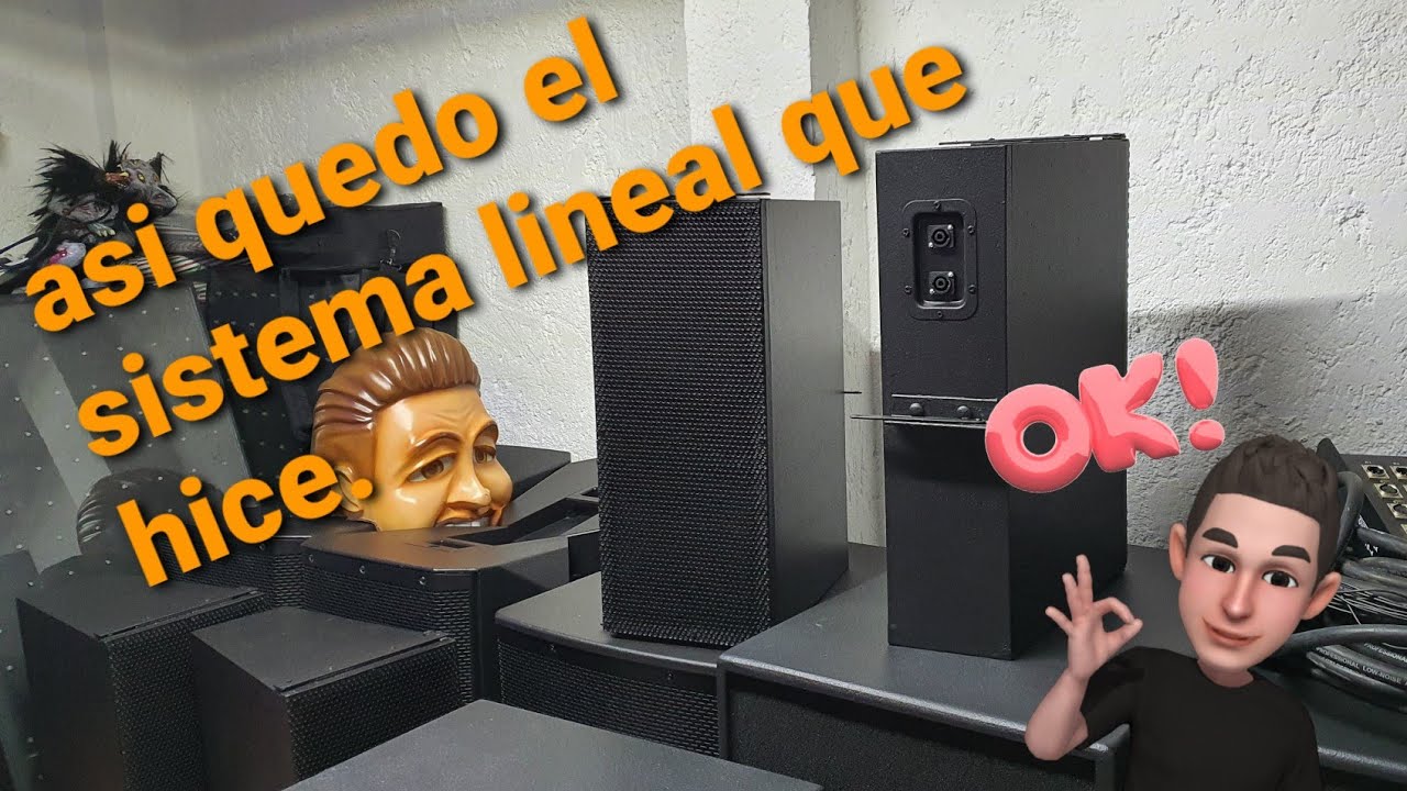 Así quedo mi sistema lineal para dos bocinas de 8