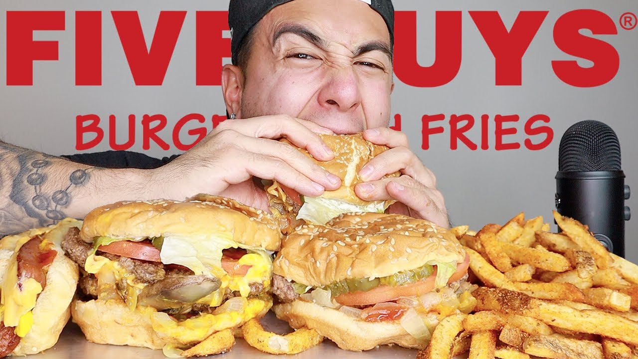 JUICY TENDER Five Guys Mukbang *Amazon Gift Cards Announcement*