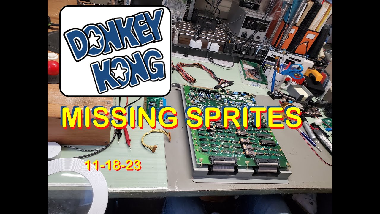 Donkey Kong PCB (TKG4) Repair - Missing Sprites (231118)