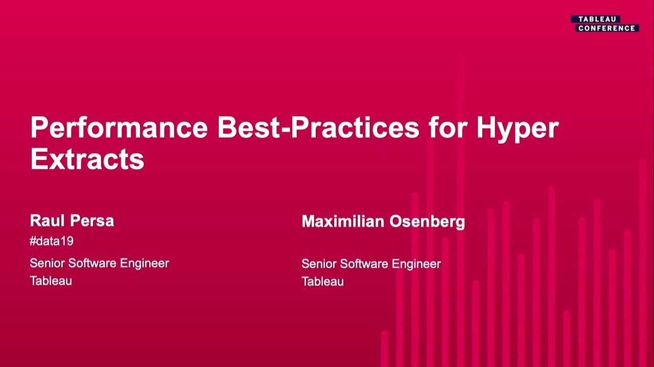 Performance Best Practices for Hyper Extracts
