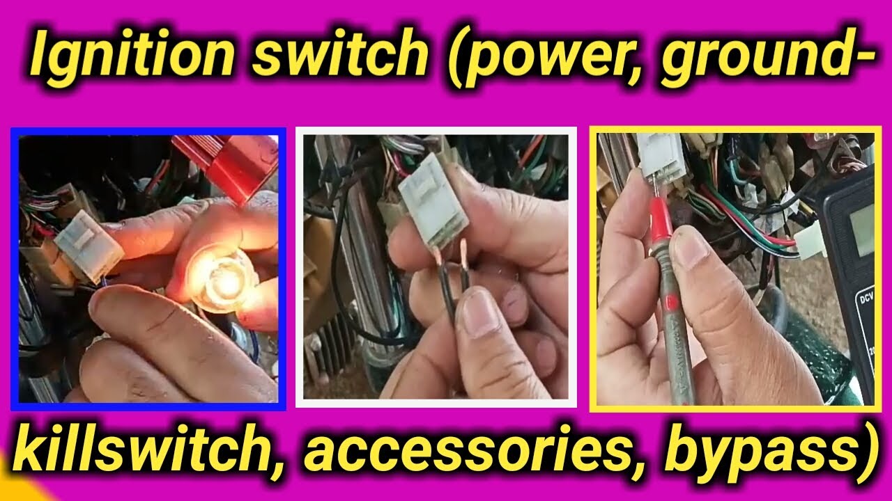 Motorcycle Ignition switch (how to find, power, killswitch, accessories, ground, and how to bypass)
