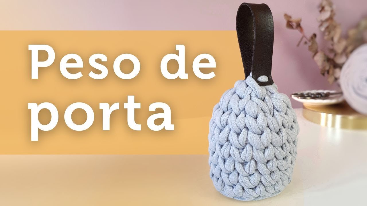 Peso de porta de crochê - FÁCIL | por Ju quem fez