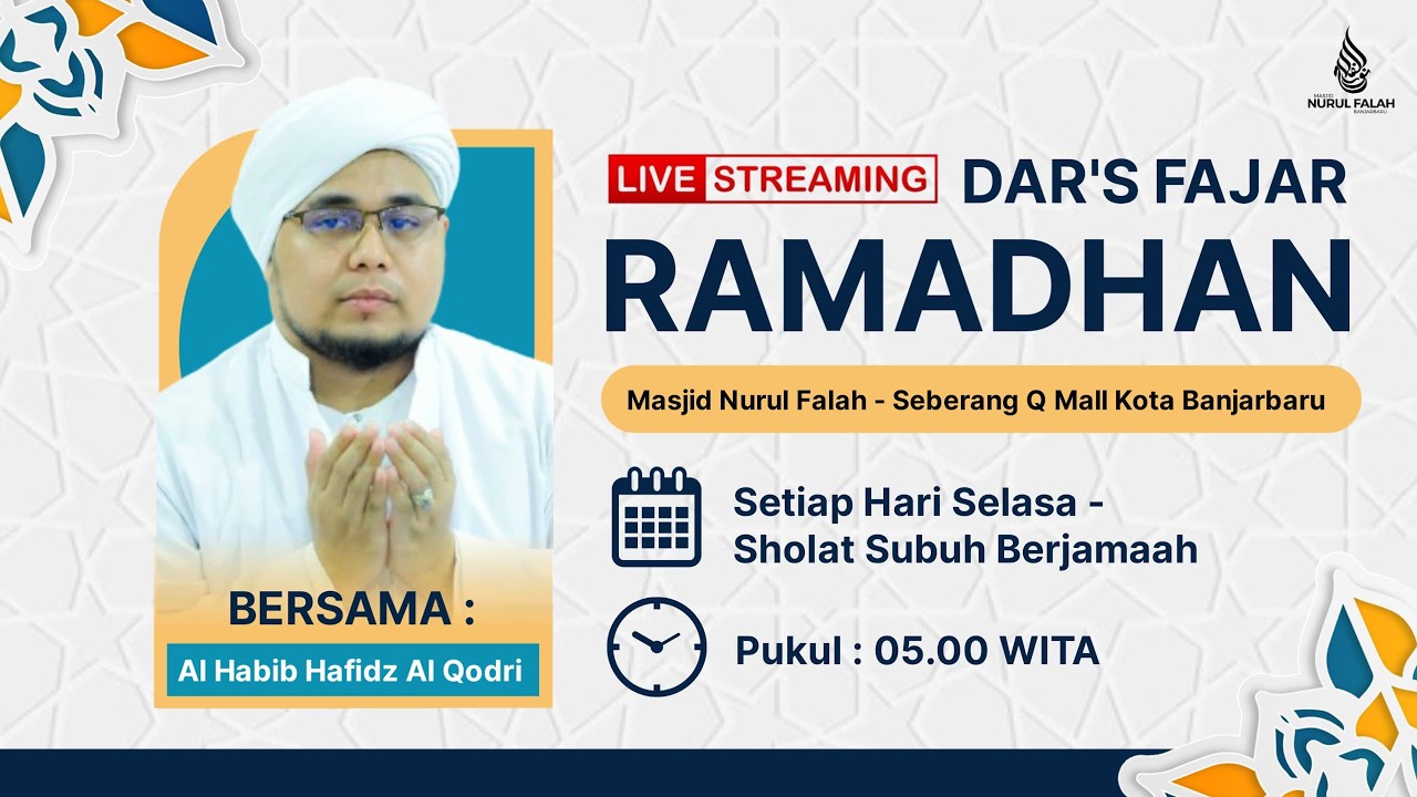 🔴[LIVE] KAJIAN SUBUH SELASA RAMADHAN AL HABIB HAFIDZ AL QADRI,24 FEBRUARI 2026.
