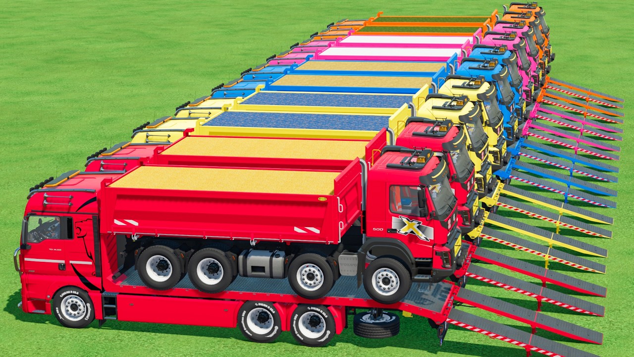 Trucks with Colors | Largest Truck Transfer with Trailer In Fs22 | Farming Simulator 22 |