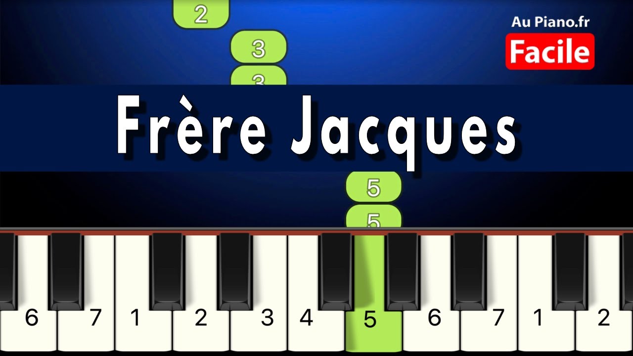 Frère Jacques - Piano Tutorial Facile (Au Piano.fr)