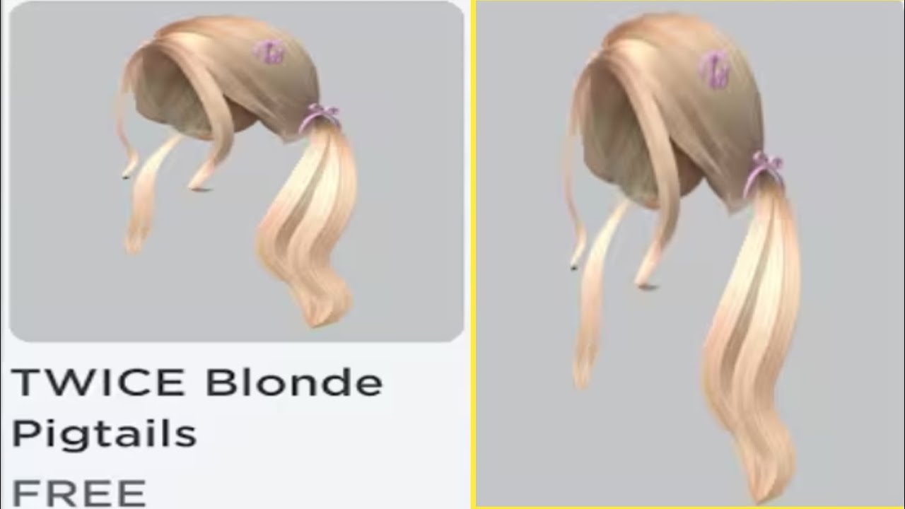 How To Get Twice Blonde Pigtails Free Items In Roblox.