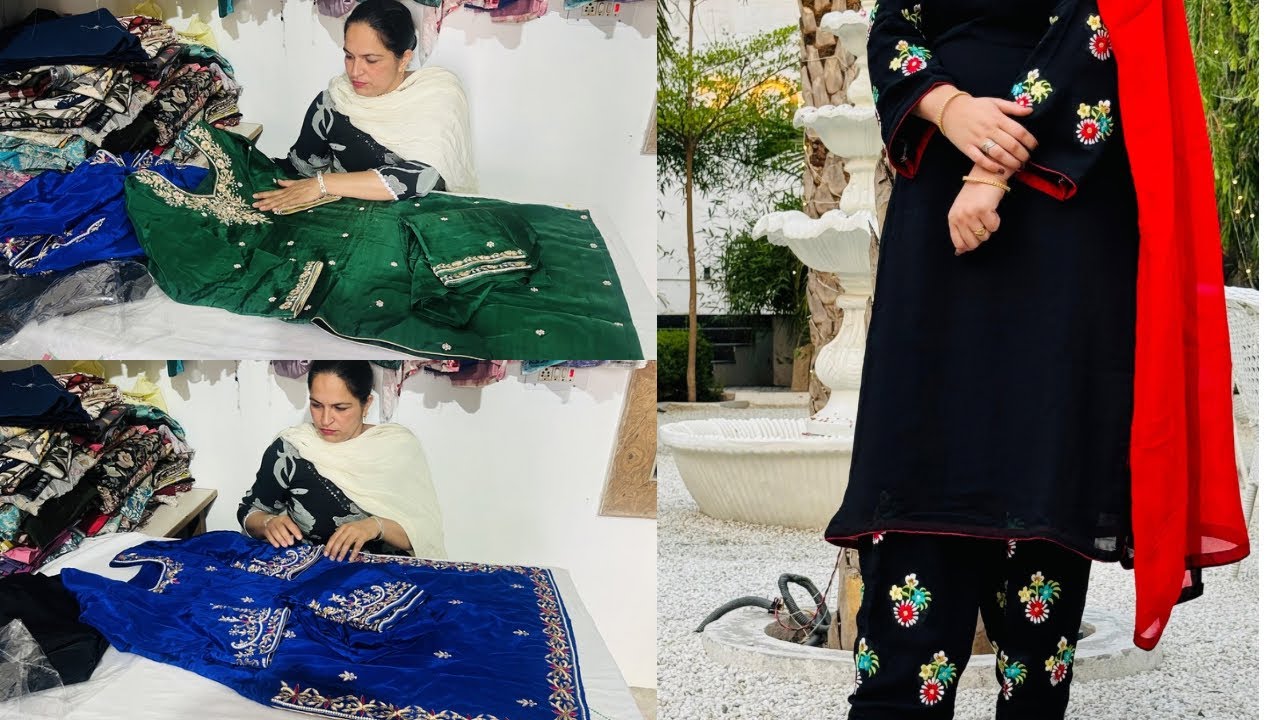 ਹੈੱਡਵਰਕ ਤੇ ਮਸ਼ੀਨਵਰਕ ਦੇ ਸੂਟ॥🥰Handwork and Machinework suits by Rajwinderboutique