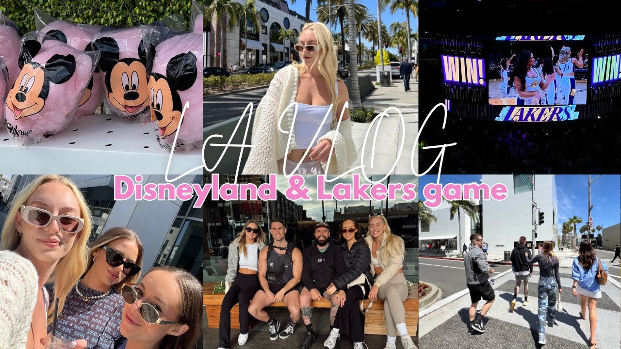 LA VLOG (part 1) Disneyland & Laker's basketball game!! 🎟🏀 | Ellie Kate