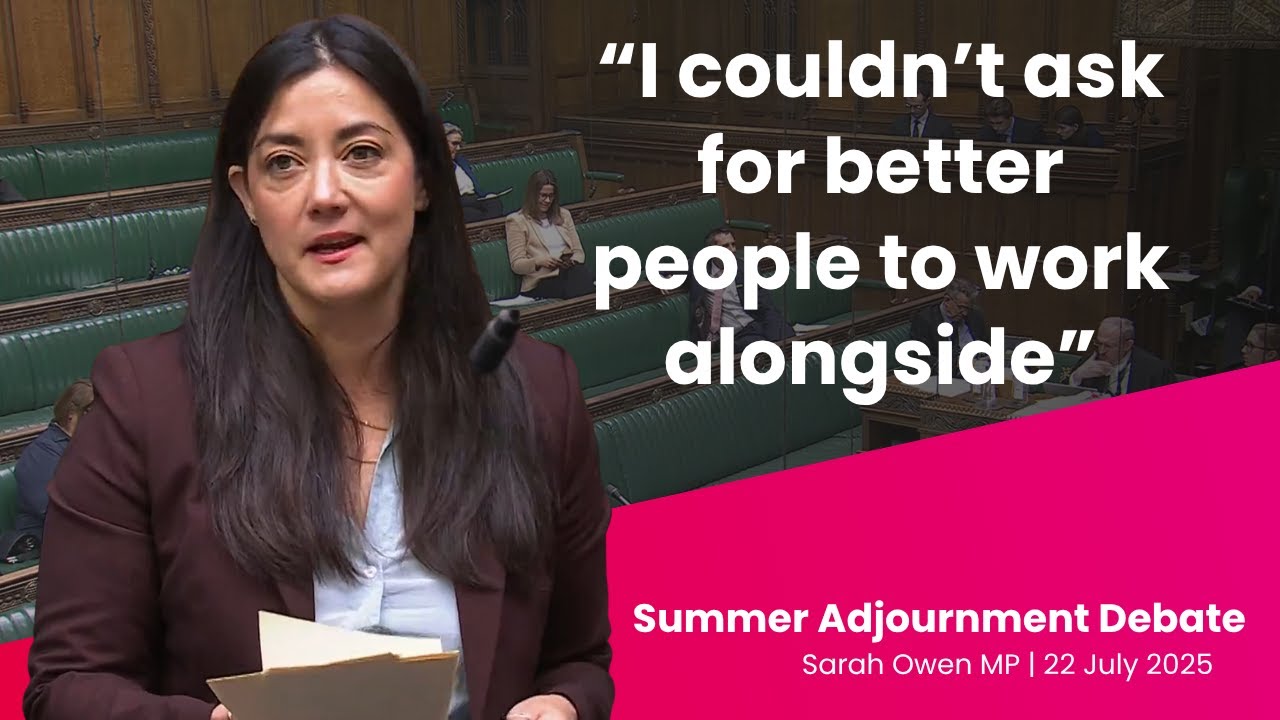 Shouting out Luton's community heroes  | Adjournment Debate | Sarah Owen MP