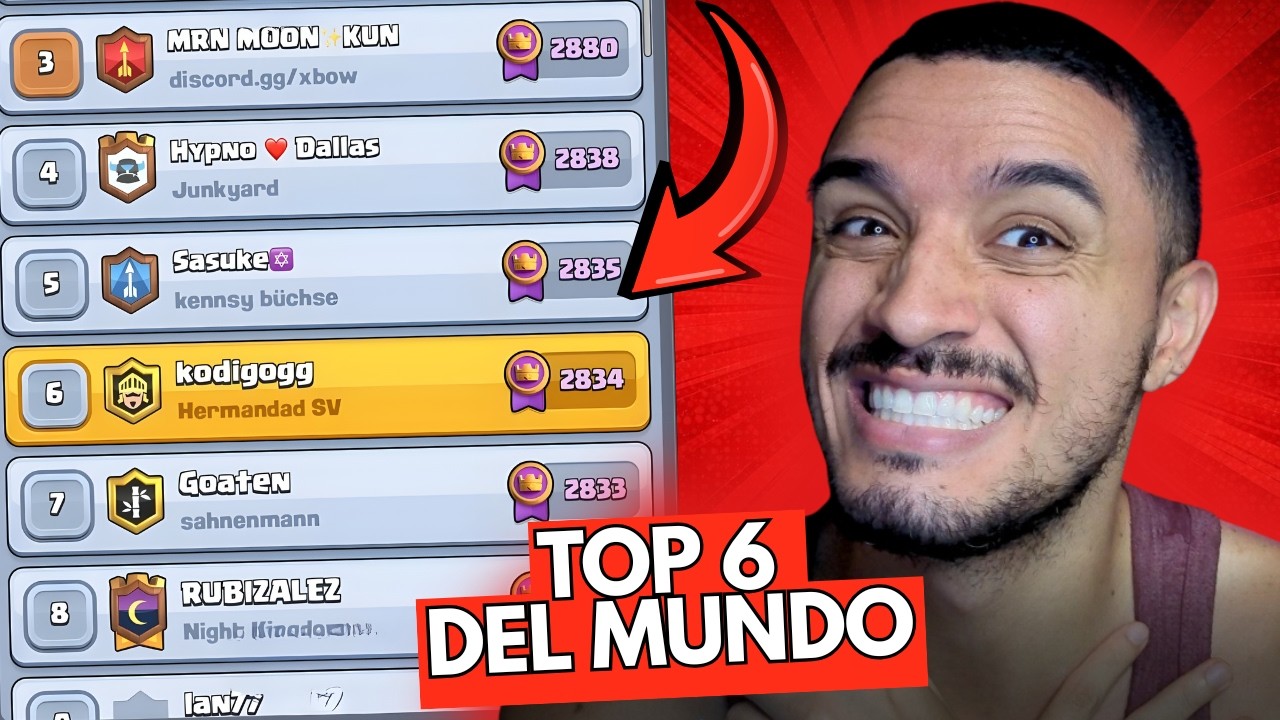 Top 6 DEL MUNDO En CLASH ROYALE!! Top Rankeds Gameplay ​😈​😱​