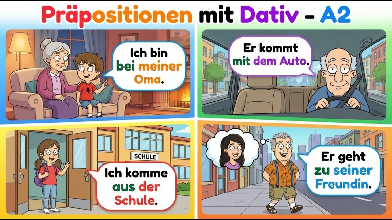 Learn German With Fun | Pr&auml;positionen Mit Dativ 📚