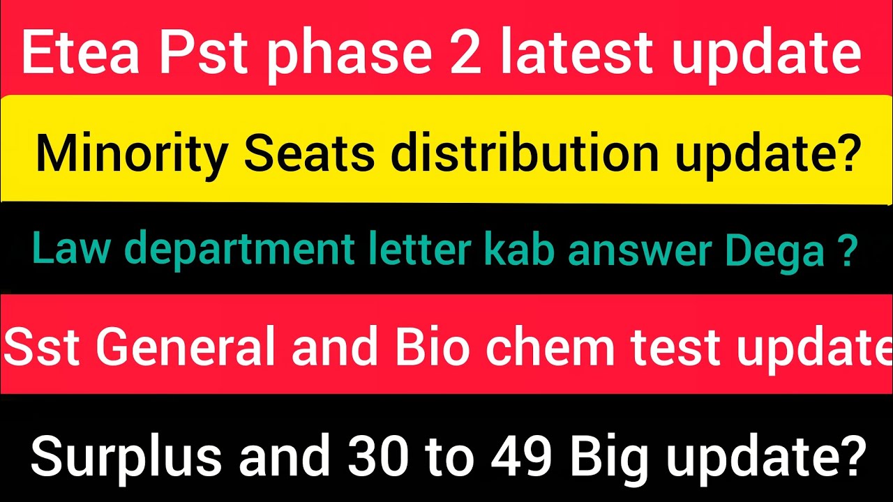 When will Minority Seats be distributed and the Law Department letter be issued? | Surplus case u...