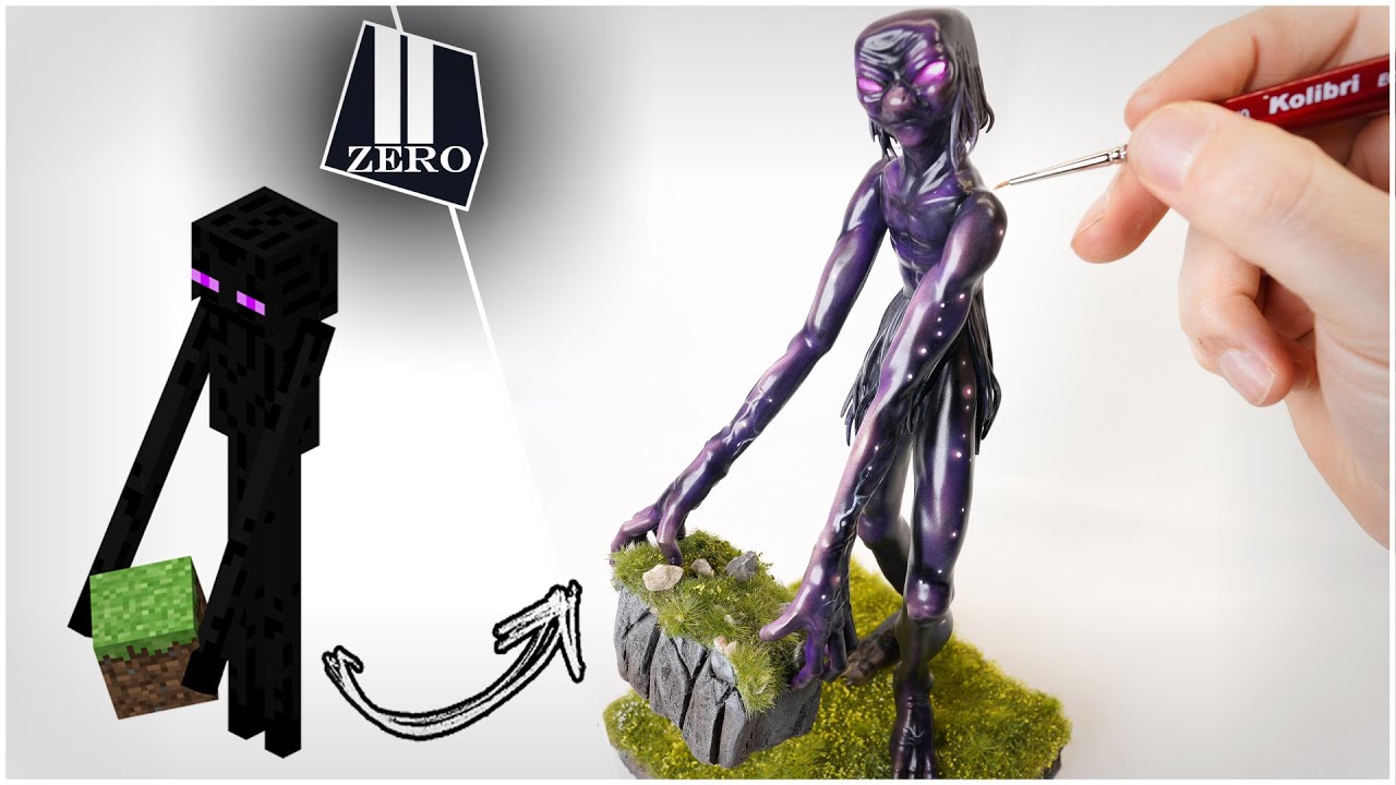 Как сделать реалистичную диораму MINECRAFT Enderman