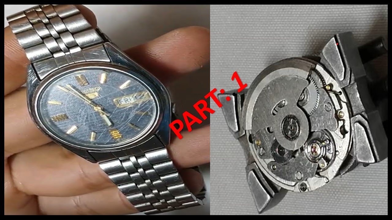 ✔restauración de un SEIKO 5 automático cal.7009a  mira lo que encontramos adentro ⌚. PART:1