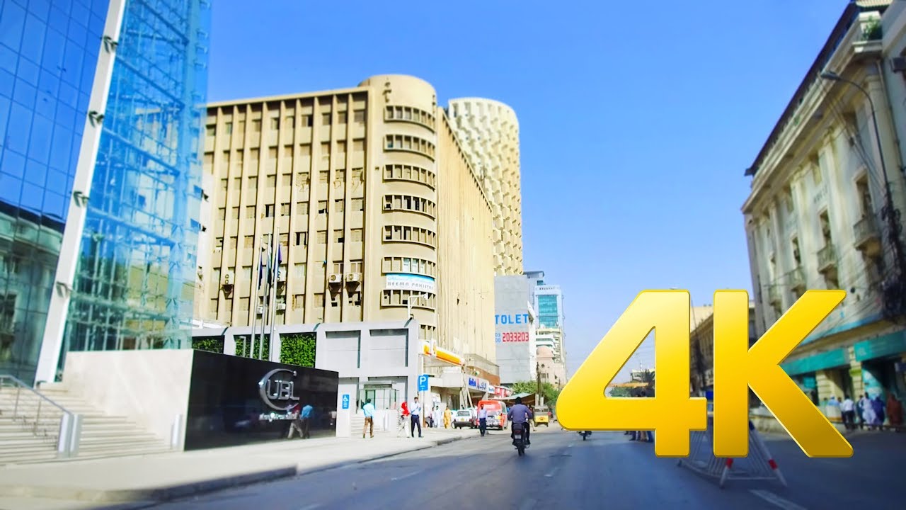 I.I. Chundrigar (Ibrahim Ismail Chundrigar) Road Drive - Karachi - 4K Ultra HD - Karachi Street View