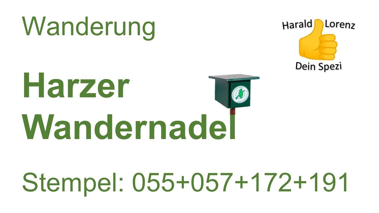 Harzer Wandernadel: Stempel 055, 057, 172 und 191