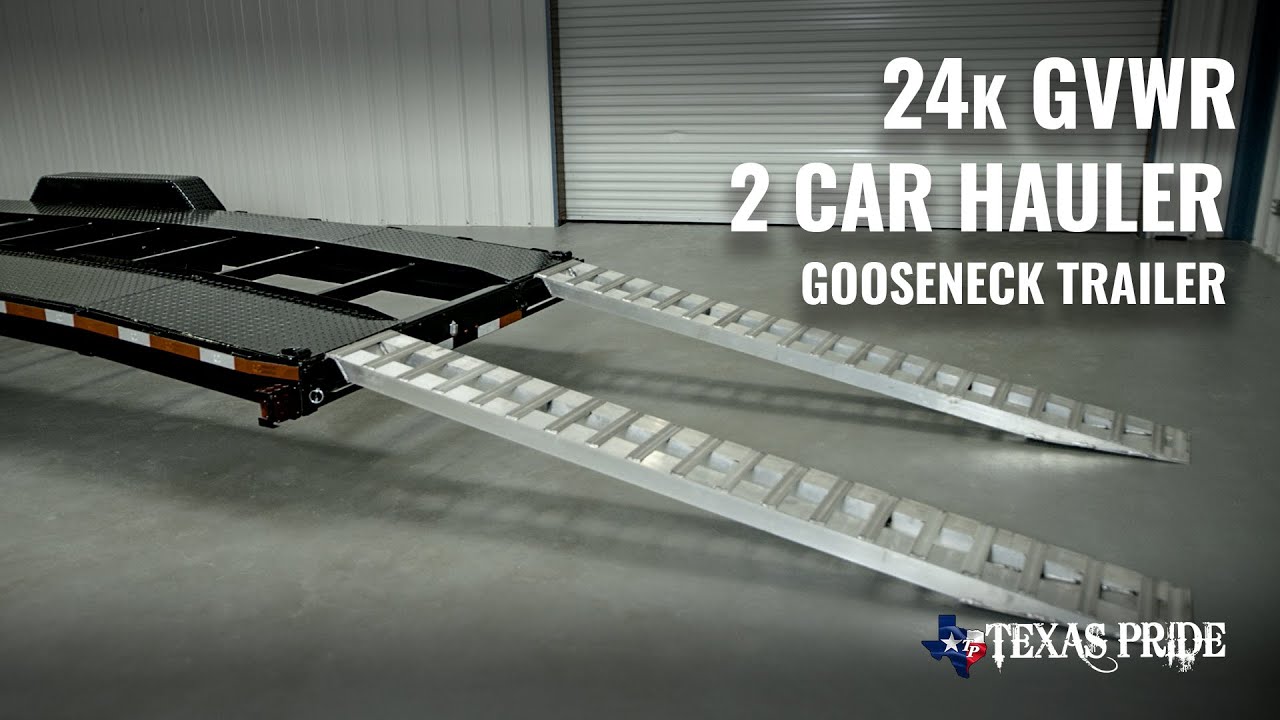 Walk Around: 24K lb GVWR Gooseneck 2 Car Hauler Trailer | Texas Pride