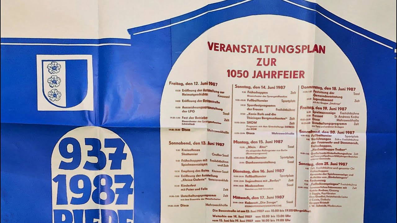 Erinnerungsstücke 1050 JAHRE Biere (Juni 1987)