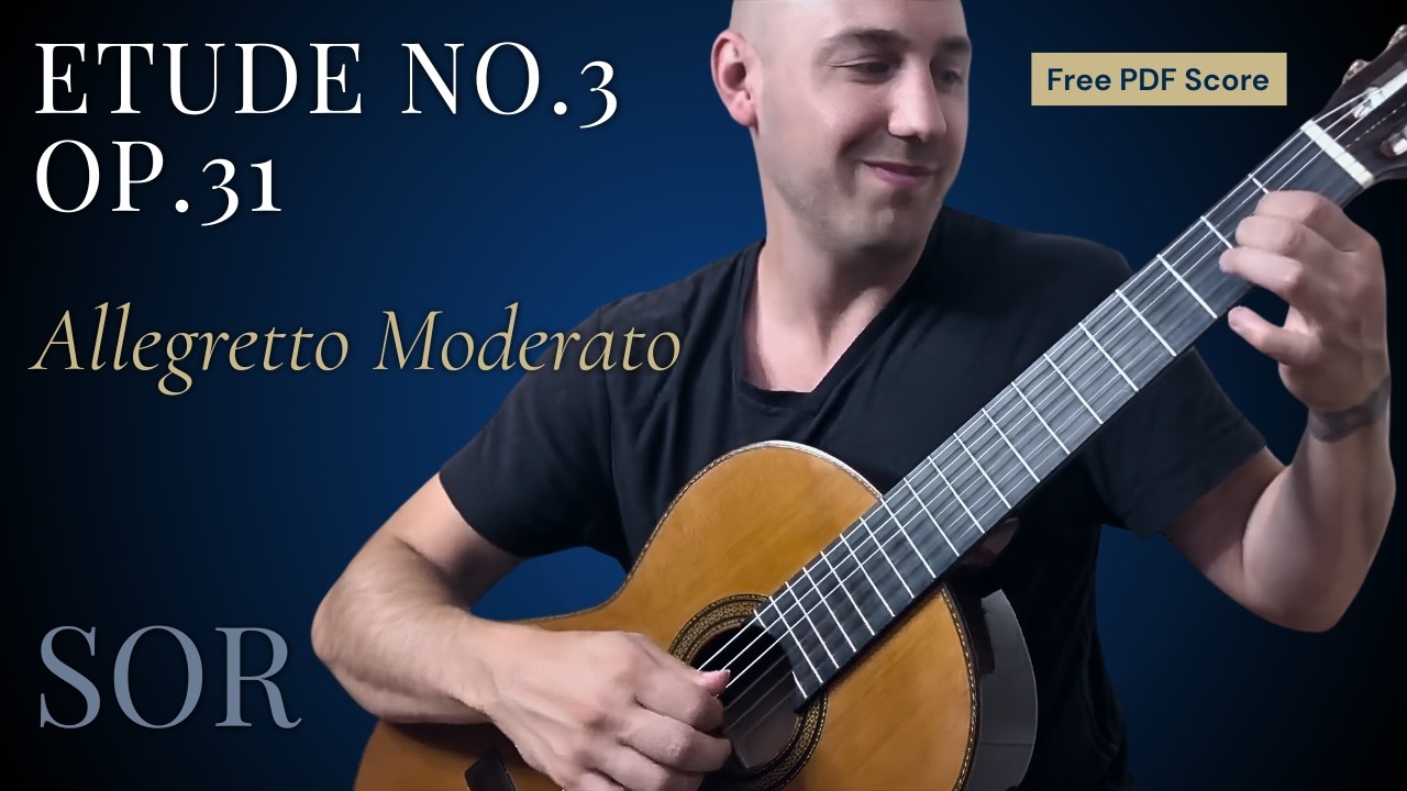 Sor - Op.31, No. 3 (Allegretto Moderato) | Classical Guitar Study | Played by Jonathan Richter