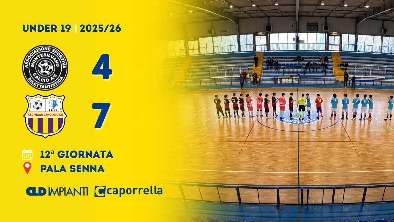 U19 | Montesilvano - Vigor Lanciano 4-7 (Gol & Highlights) | 12ª Giornata 2025/2026