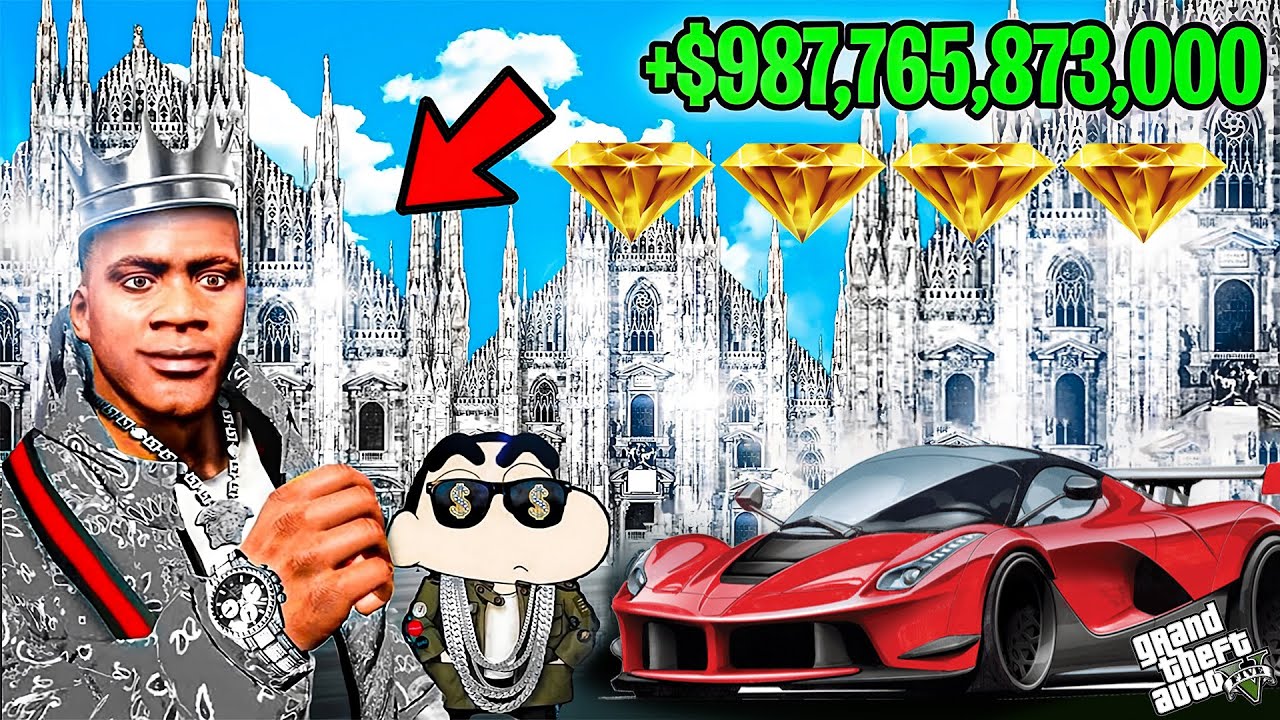 FRANKLIN TOUCH ANYTHING BECOME GOLD AND DIAMOND ll EVERYTHING IS FREE IN GTA 5!