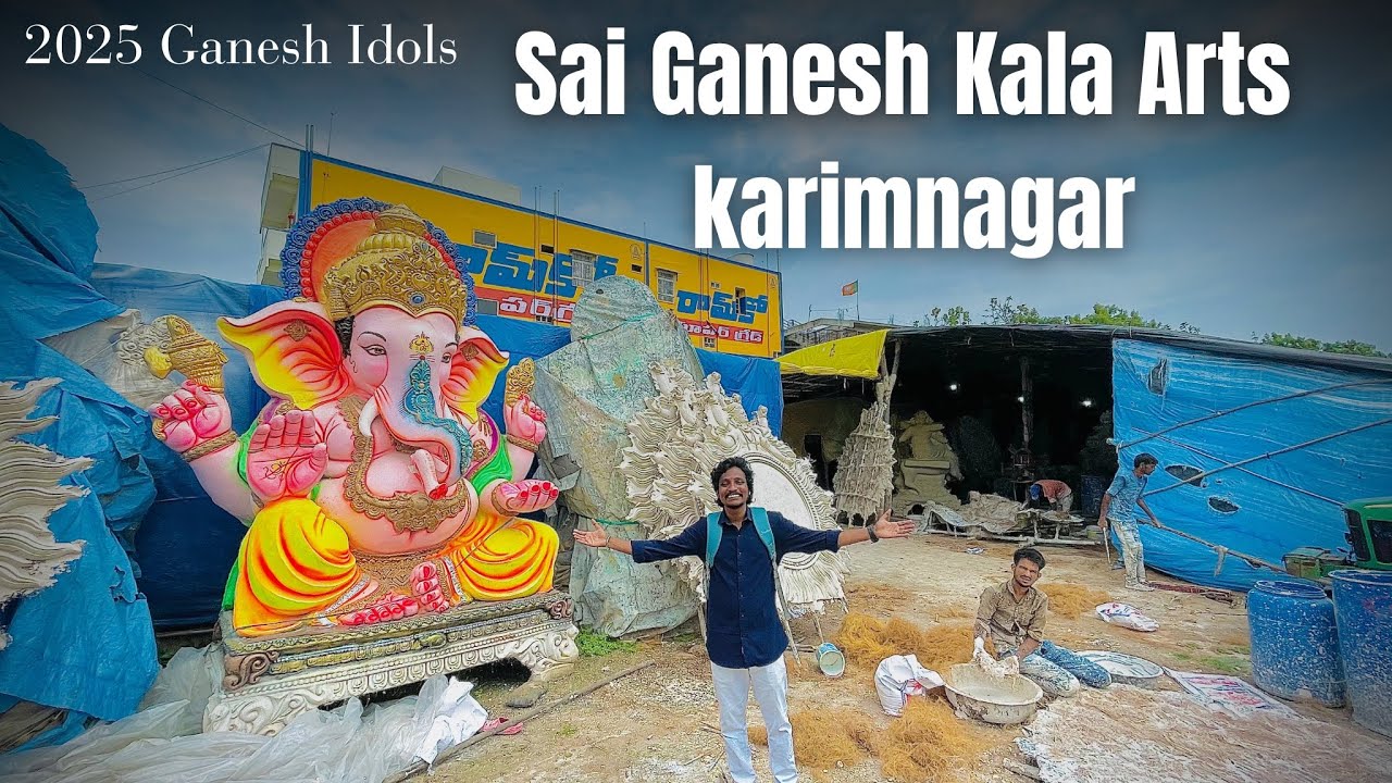KARIMNAGAR GANESH IDOLS 2025 | SAI GANESH KALA ARTS KARIMNAGAR #pkvlogstelugu20