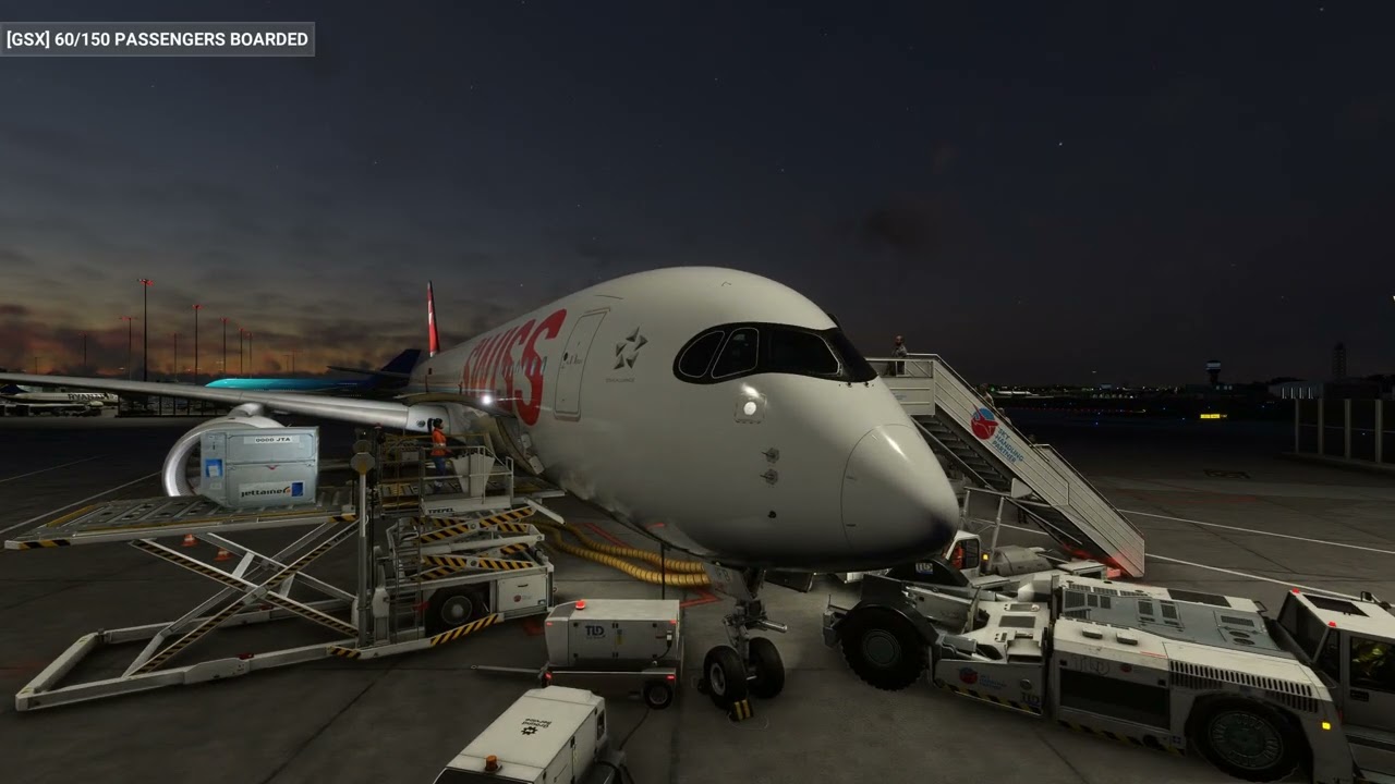 A350 SWISS avec météo réelle et trafic entre Dublin et Zurich EIDW LSZH GSX PRO