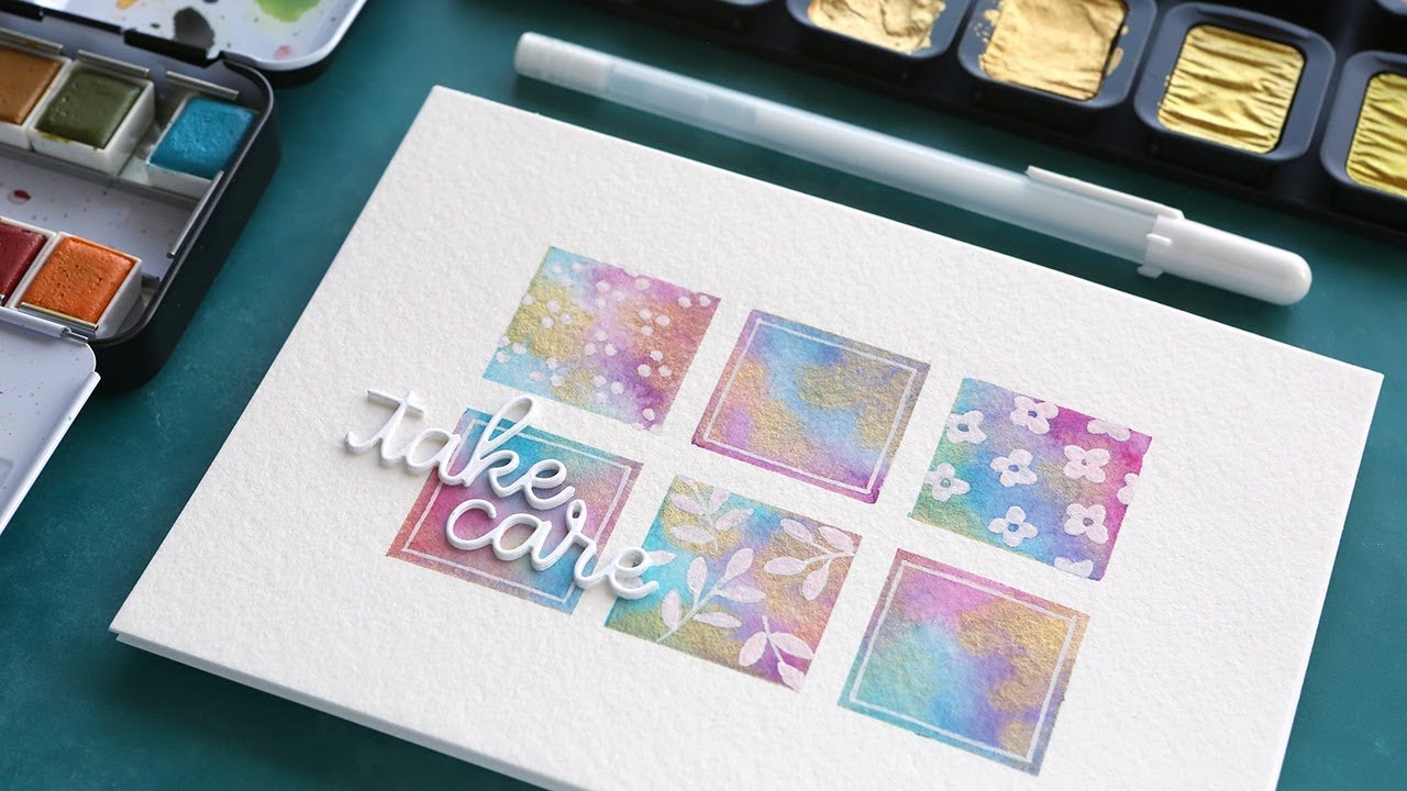 Masked Watercolor with FineTec Pearlescent Paints