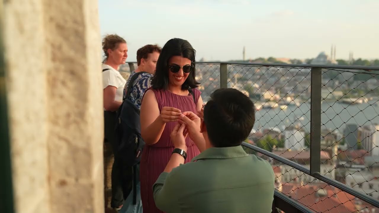 Galata Kulesi'nde Romantik Evlenme Teklifi | Romantic Marriage Proposal at Galata Tower