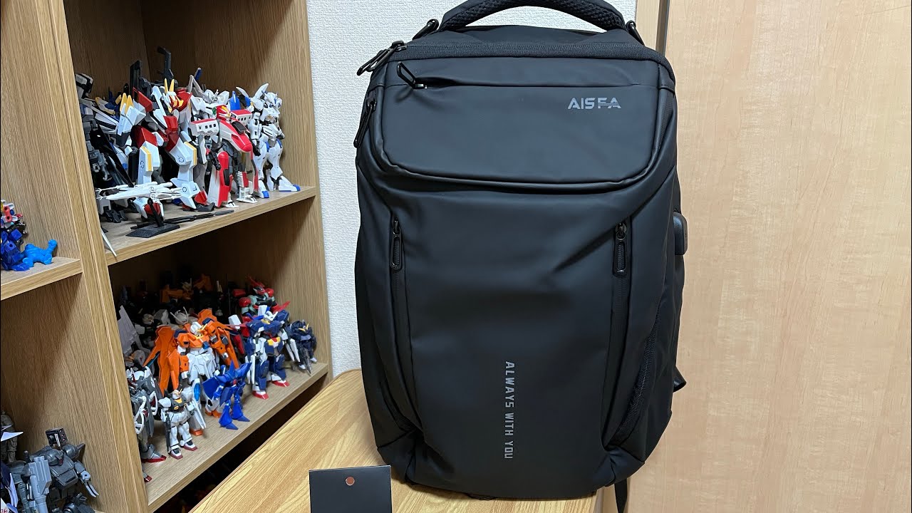 【開封レビュー】AISFA社　PC リュックバック三層式 大容量30L USB充電機能付き