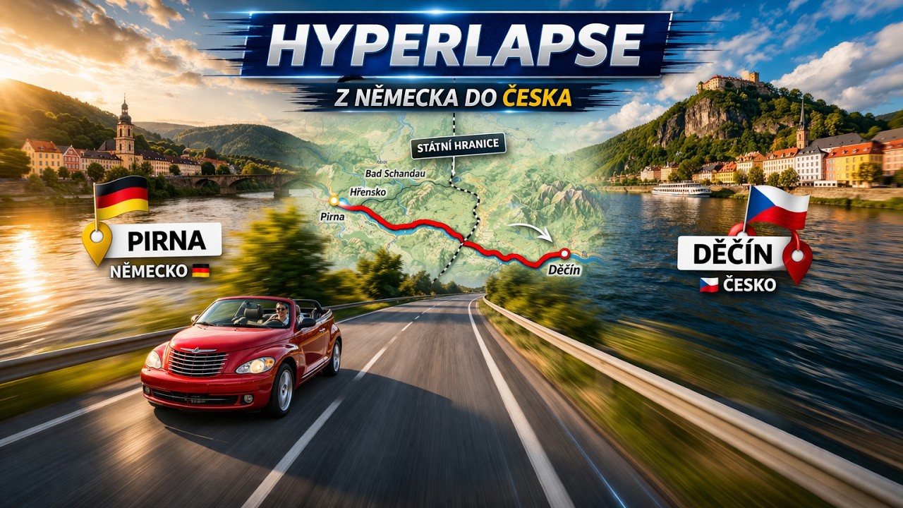 Pirna to Děč&iacute;n Hyperlapse |  Germany ➜ Czechia | Z Pirny do Děč&iacute;n a Hyperlapse |  Německo ➜ Česko