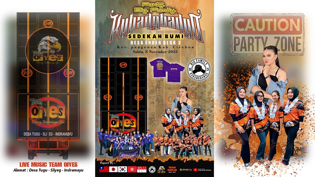 LIVE MUSIC TEAM OIYES || PARTY BIG FAMILY PEMUDA KUBANG BANGO || DESA ENDER - CIREBON || 08 NOV 2025