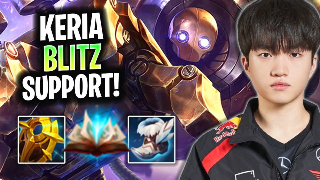 KERIA IS A GOD WITH BLITZCRANK! | T1 Keria Plays Blitzcrank Support vs Thresh! Season 2025