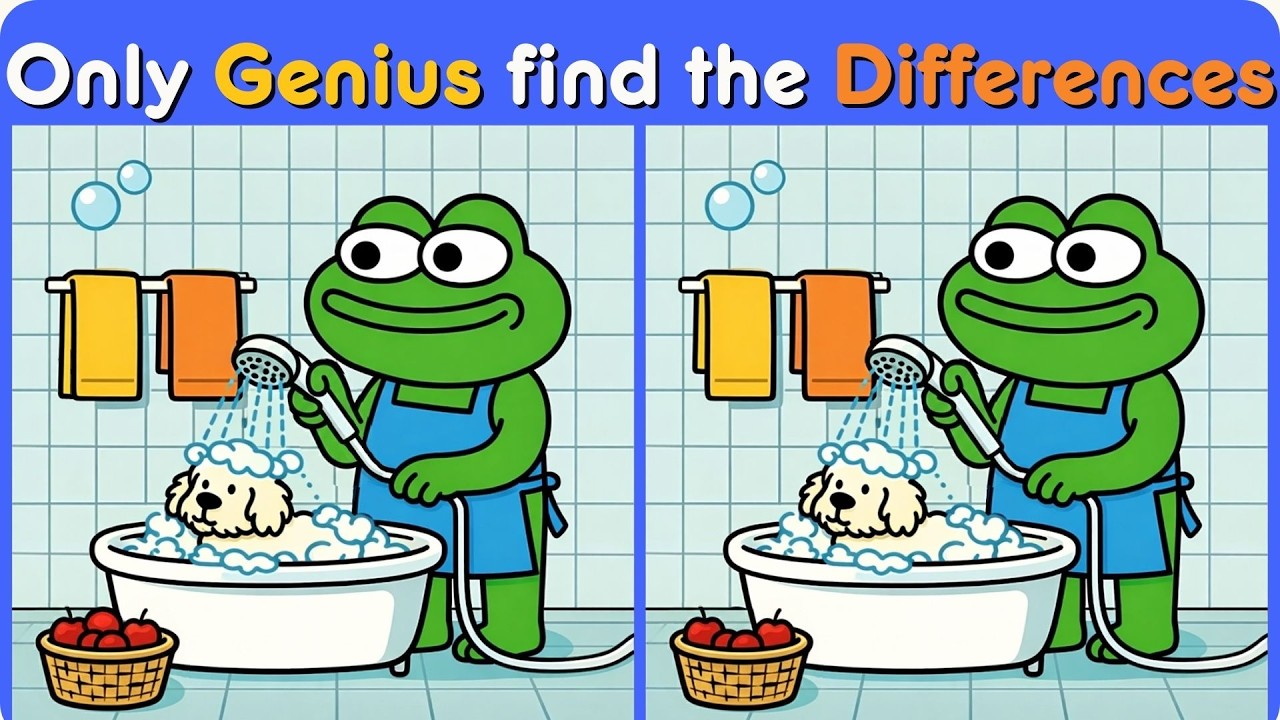 Spot the Differences #163 ONLY 1% Get All 5 Differences – Frog Puzzle Challenge