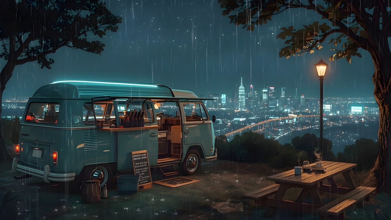 90's Chill Lofi 🌃 Soft Lofi Music for Sleeping & Studying 🌧️ Quiet Night Rain