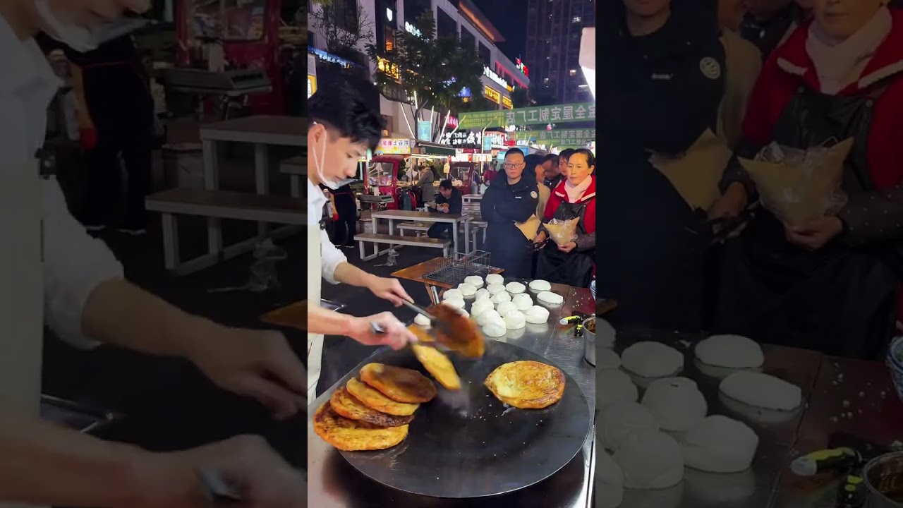 Street Food in China: Pan-Fried Stuffed Pancake
