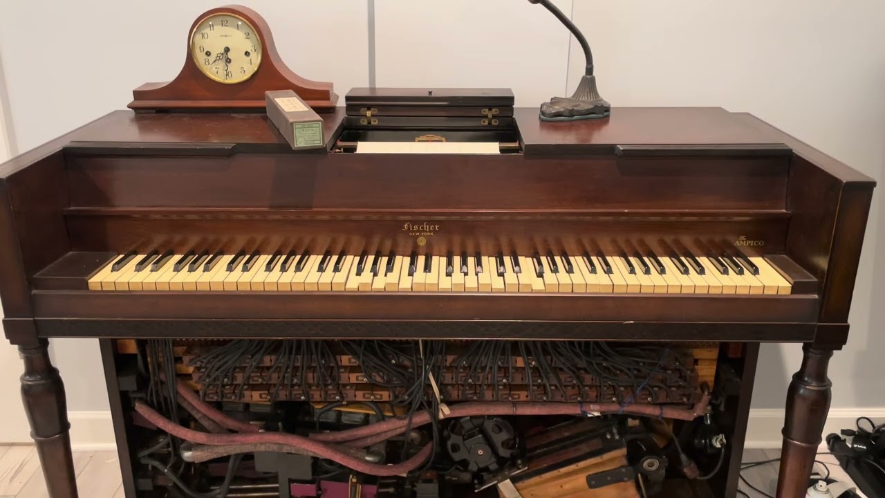 “Sarah from ‘“Sahara”’ on a rare 1936 Ampico Spinet