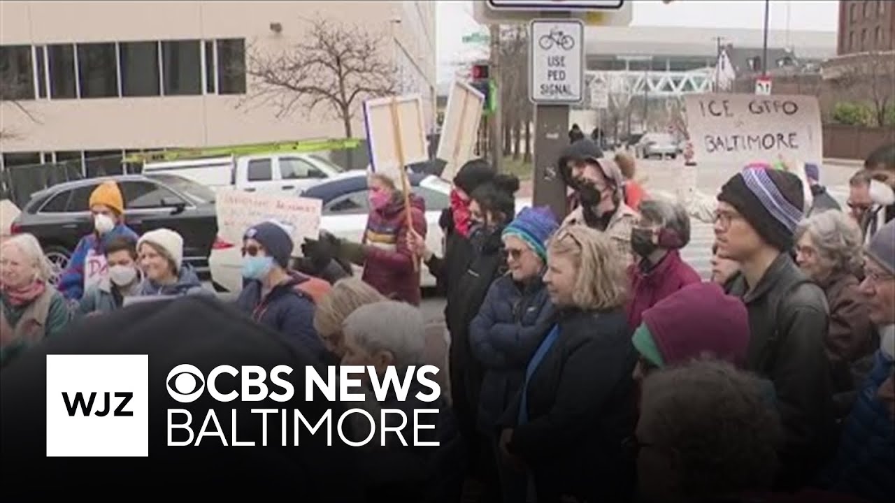 Community activists protest ICE outside Baltimore City federal building