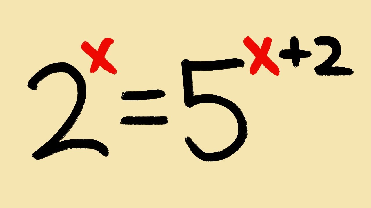 Solving an exponential equation with different bases