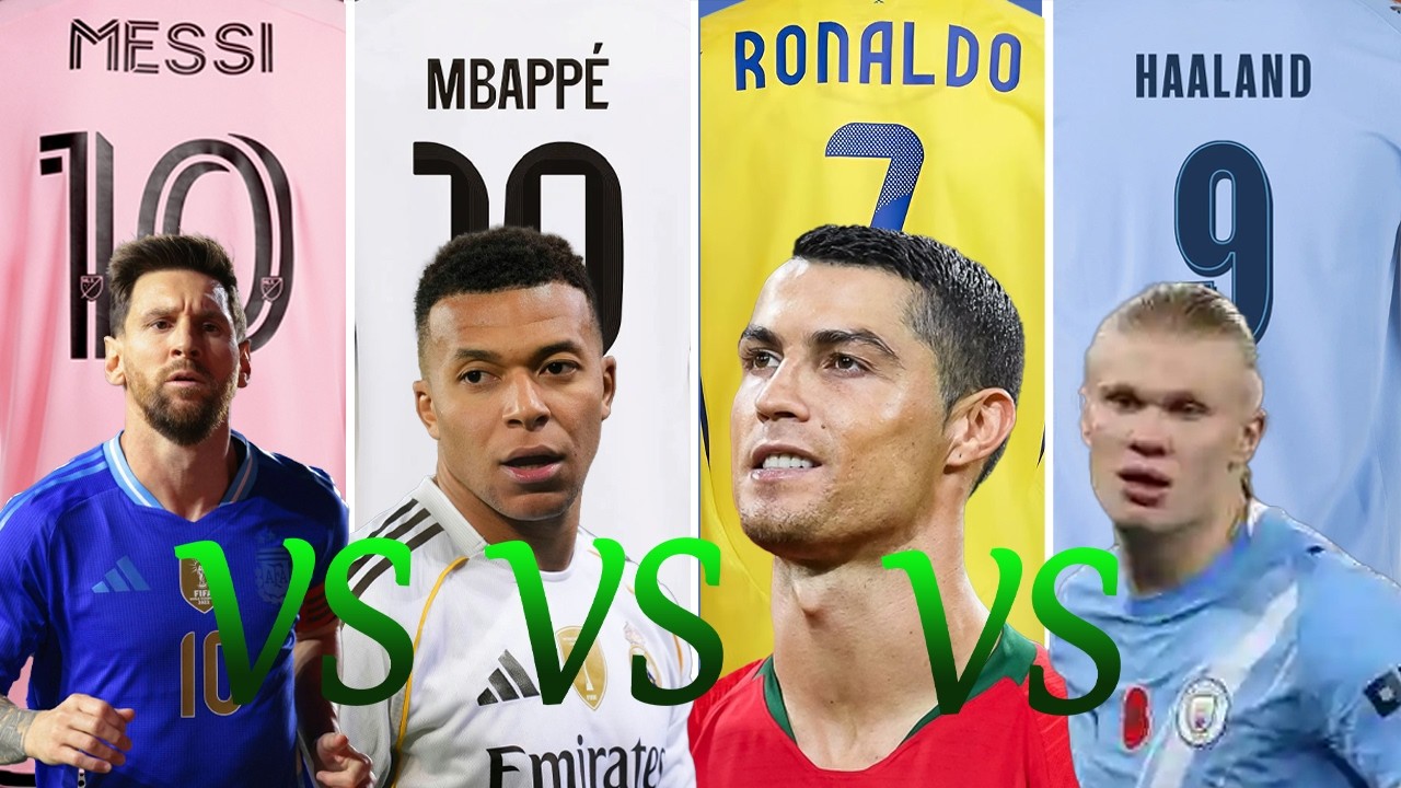 Comparison: Messi vs Mbappe vs Ronaldo vs Haaland